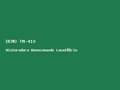 Misturadora Monocomando Lavatório